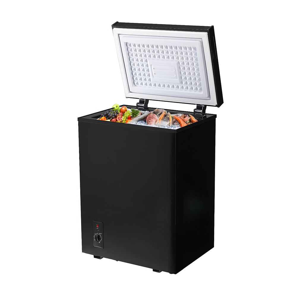 5.0 Cu.Ft Chest Freezer with Adjustable Temp & 2 Baskets, Compact Deep Freezer
