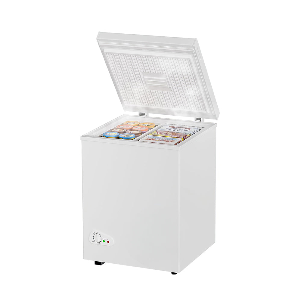 3.5 Cu.Ft Chest Freezer with Turbo Freeze & Basket, Energy-Efficient Quiet