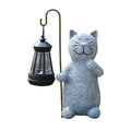 Solar Cat Garden Statue Outdoor Decor for Patio Yard and Lawn