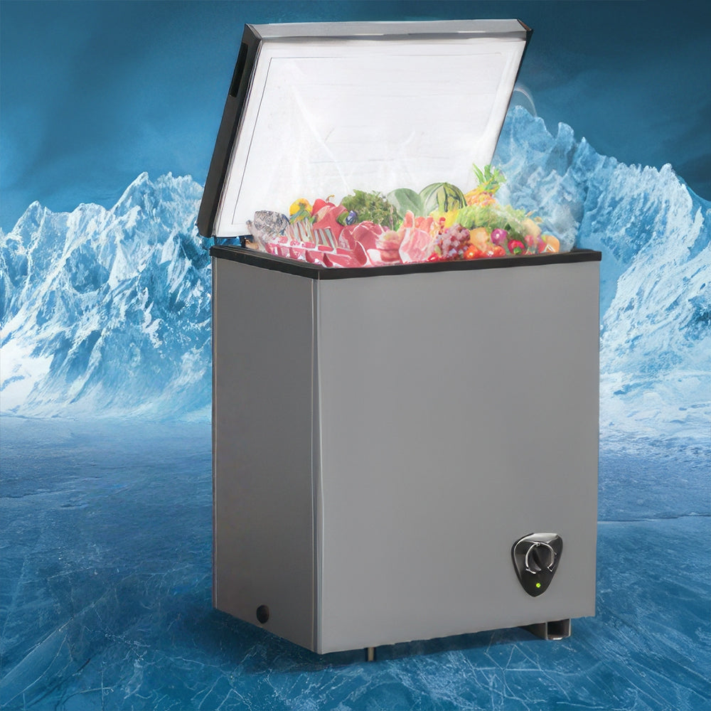 4.2 Cu.Ft Chest Freezer with 7-Level Temp Control & Basket, Energy Saving Quiet