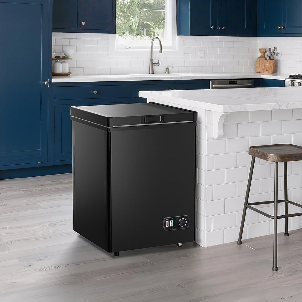 4.2 Cu.Ft Chest Freezer with 7-Level Temp Control & Basket, Energy Saving Quiet