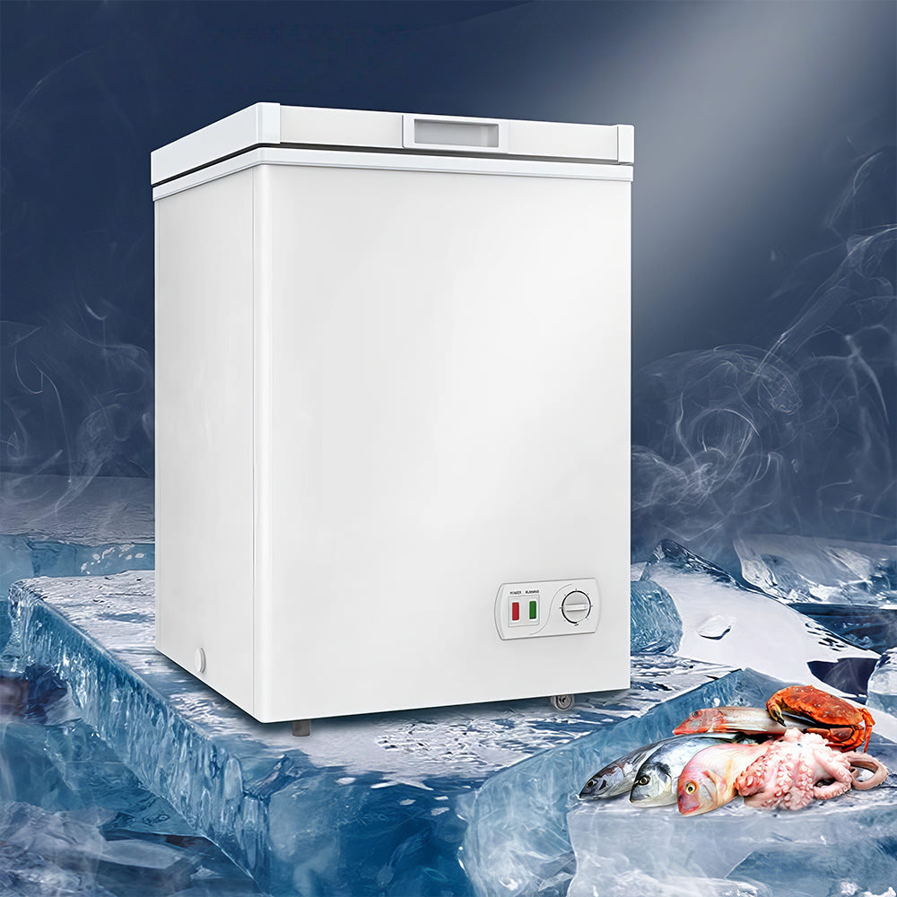 4.2 Cu.Ft Chest Freezer with 7-Level Temp Control & Basket, Energy Saving Quiet