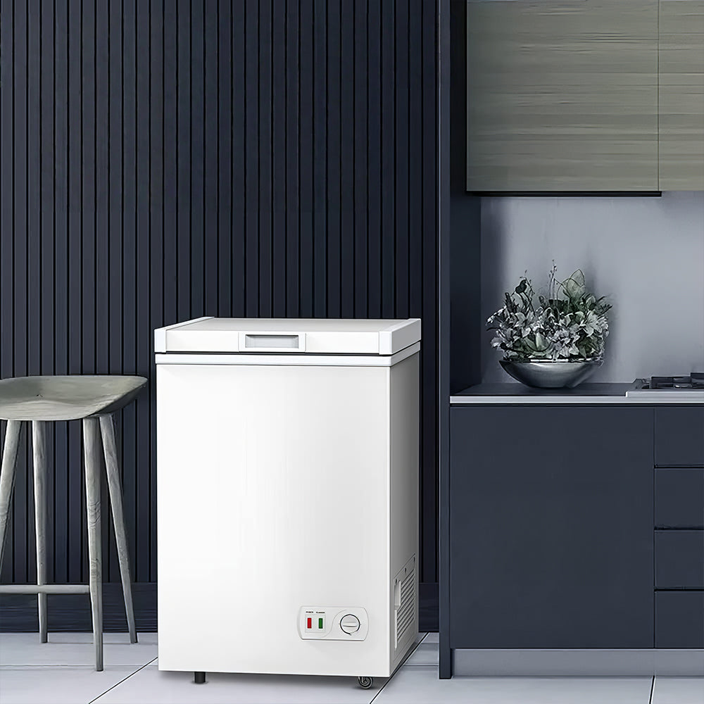 4.2 Cu.Ft Chest Freezer with 7-Level Temp Control & Basket, Energy Saving Quiet