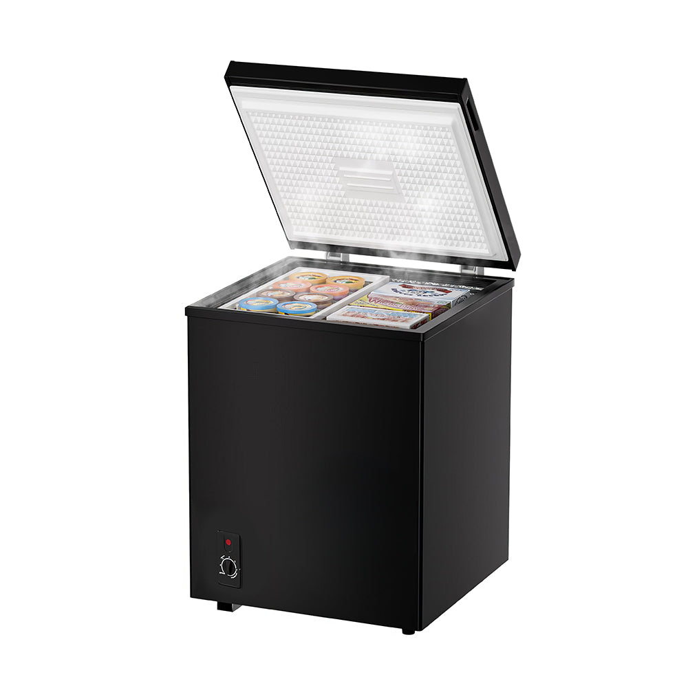 3.5 Cu.Ft Chest Freezer with Turbo Freeze & Basket, Energy-Efficient Quiet