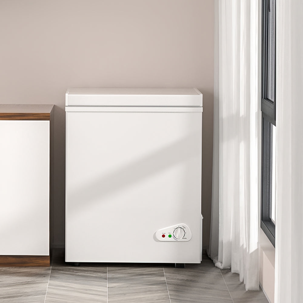 3.5 Cu.Ft Chest Freezer with Turbo Freeze & Basket, Energy-Efficient Quiet