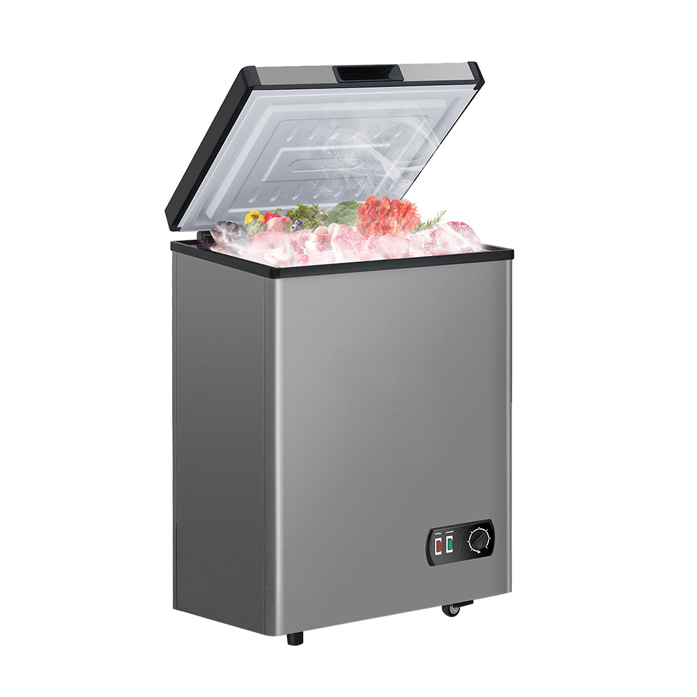 4.2 Cu.Ft Chest Freezer with 7-Level Temp Control & Basket, Energy Saving Quiet