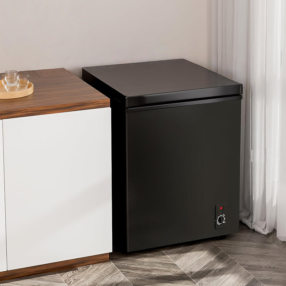 3.5 Cu.Ft Chest Freezer with Turbo Freeze & Basket, Energy-Efficient Quiet