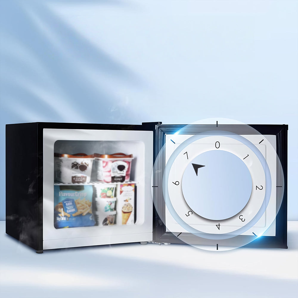 1.2 Cu.Ft Mini Upright Freezer with Handle & Adjustable Thermostat, Low Noise