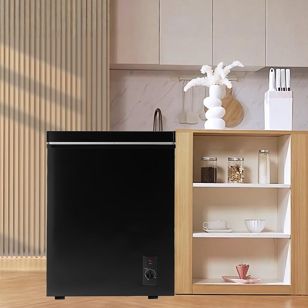 5.0 Cu.Ft Chest Freezer with Adjustable Temp & 2 Baskets, Compact Deep Freezer