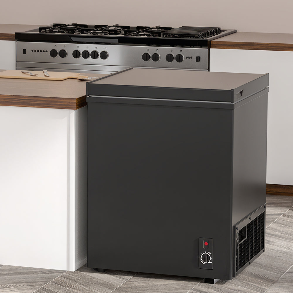 3.5 Cu.Ft Chest Freezer with Turbo Freeze & Basket, Energy-Efficient Quiet