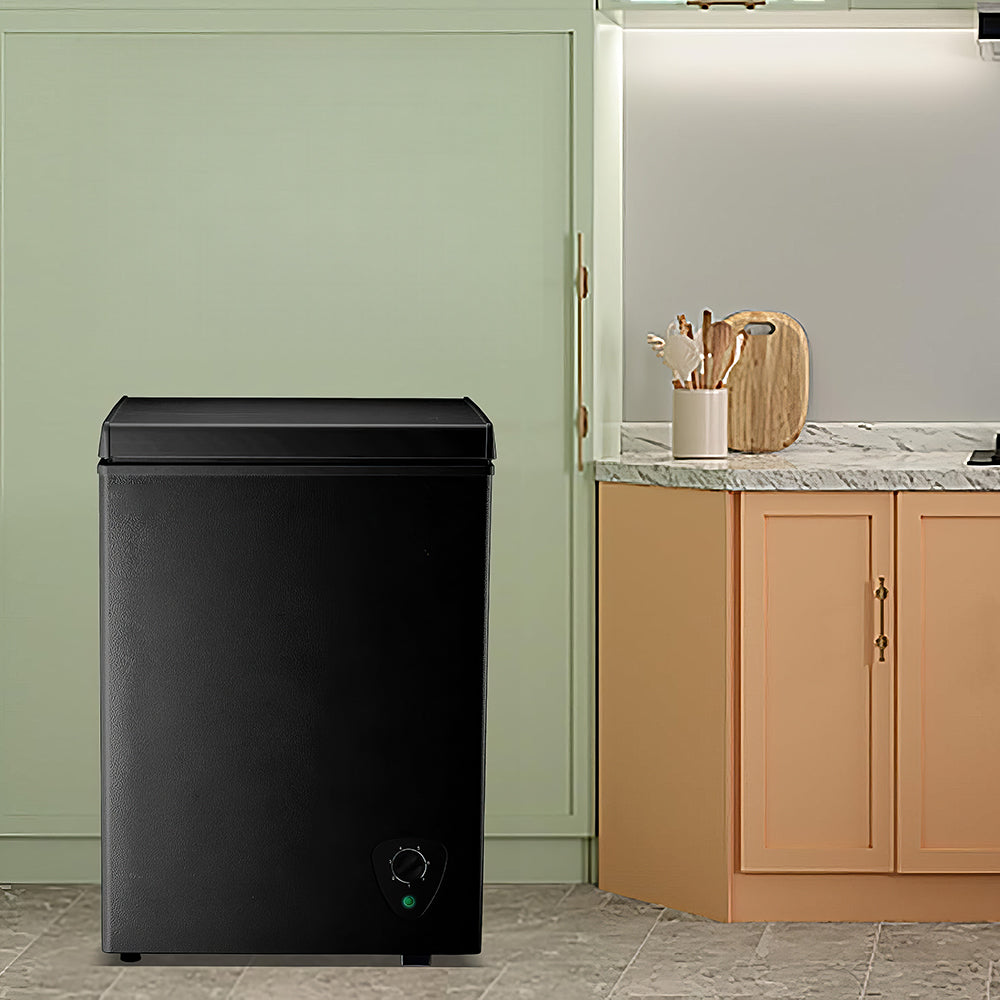 3.5 Cu.Ft Small Chest Freezer, Adjustable Thermostat, Energy Saving