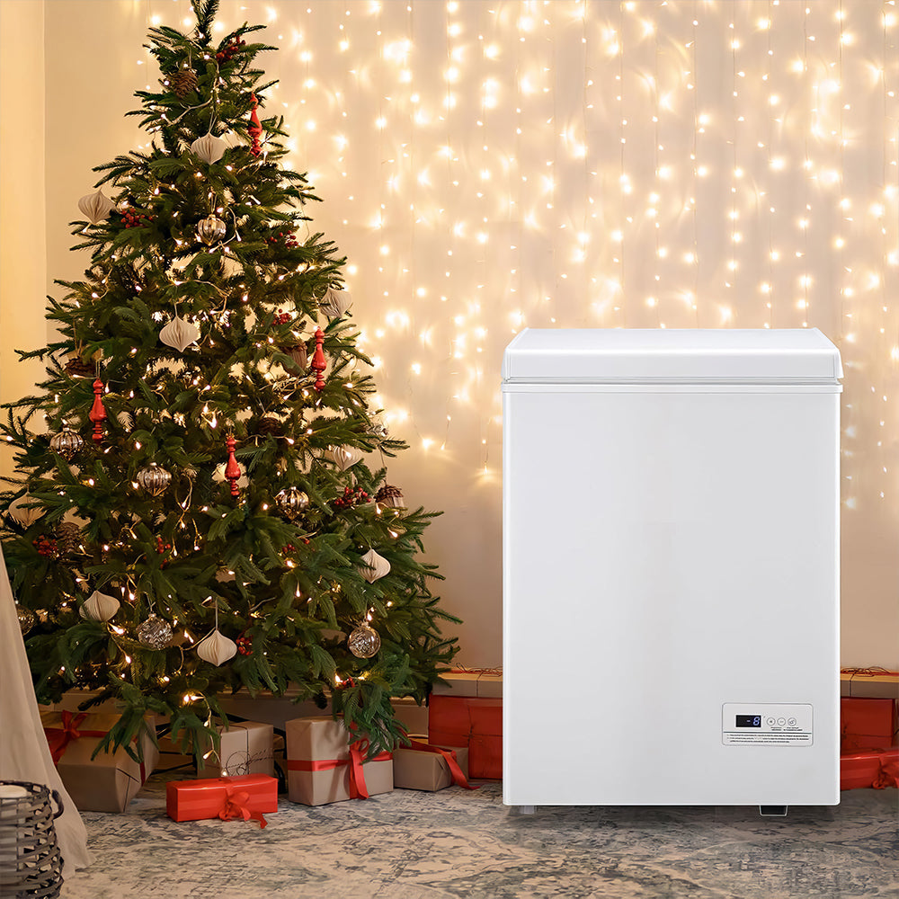 5.0 Cu.Ft Deep Chest Freezer with Digital Temp Control & Basket for Home or Garage